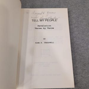 Tell My People Revelation Verse by Verse Alma K Treadwell 1993 Paperback Book image 2