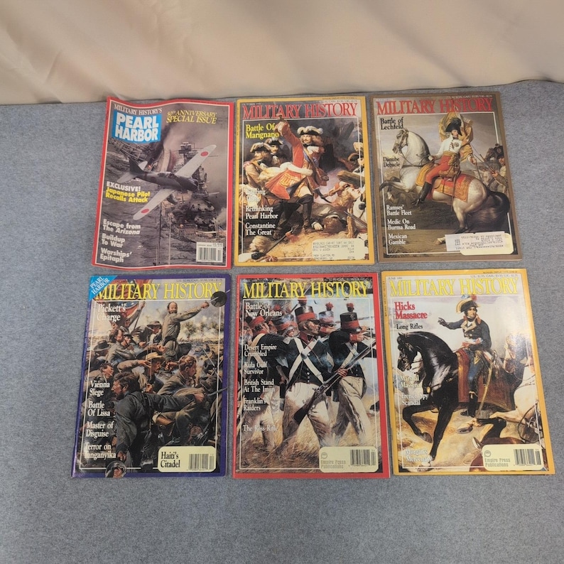 Vintage Militärgeschichtsmagazin Lot 1991 Empire Press Pearl Hafen 6 Ausgaben Bild 1