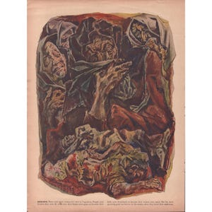 Vintage David Fredenthal War Art Yugoslavia Liberation Magazine Article 1940s image 8