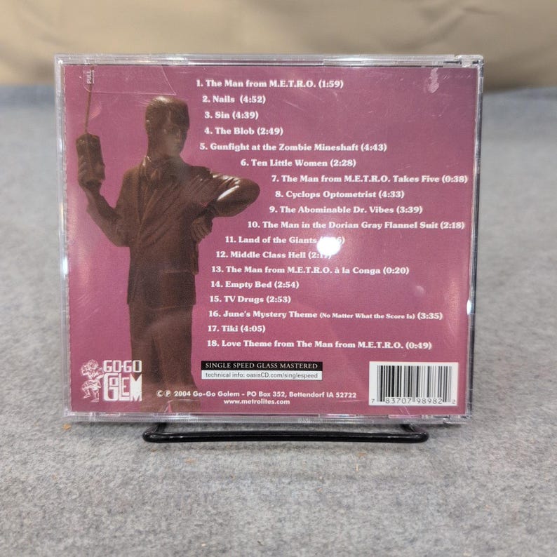 The Metrolites In Spy-Fi CD 2004 Go-Go Golem Lounge Exotica Instrumental Music image 2