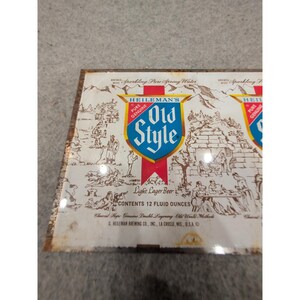 Vintage Heileman's Old Style Beer Uncut Metal Can Label Sheet G Heileman Brewing image 2