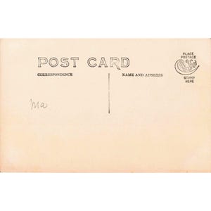 Antique RPPC Postcard Man in Suit on Rustic Log Stairs Cyko Stamp Box 1907-1915 image 2