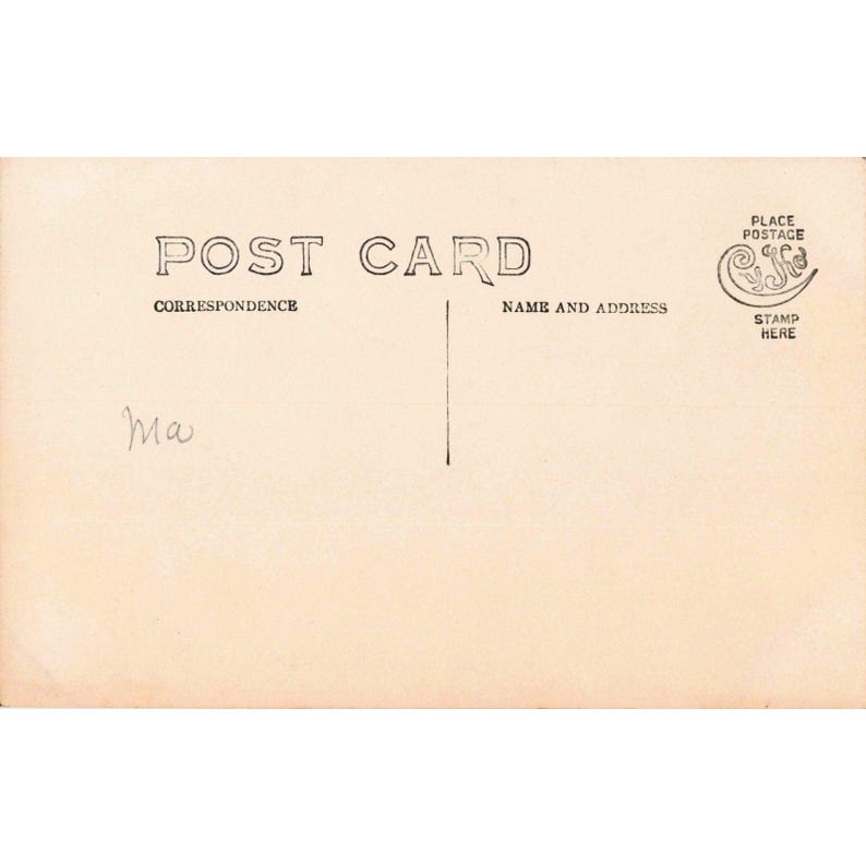 Antique RPPC Postcard Man in Suit on Rustic Log Stairs Cyko Stamp Box 1907-1915 image 2