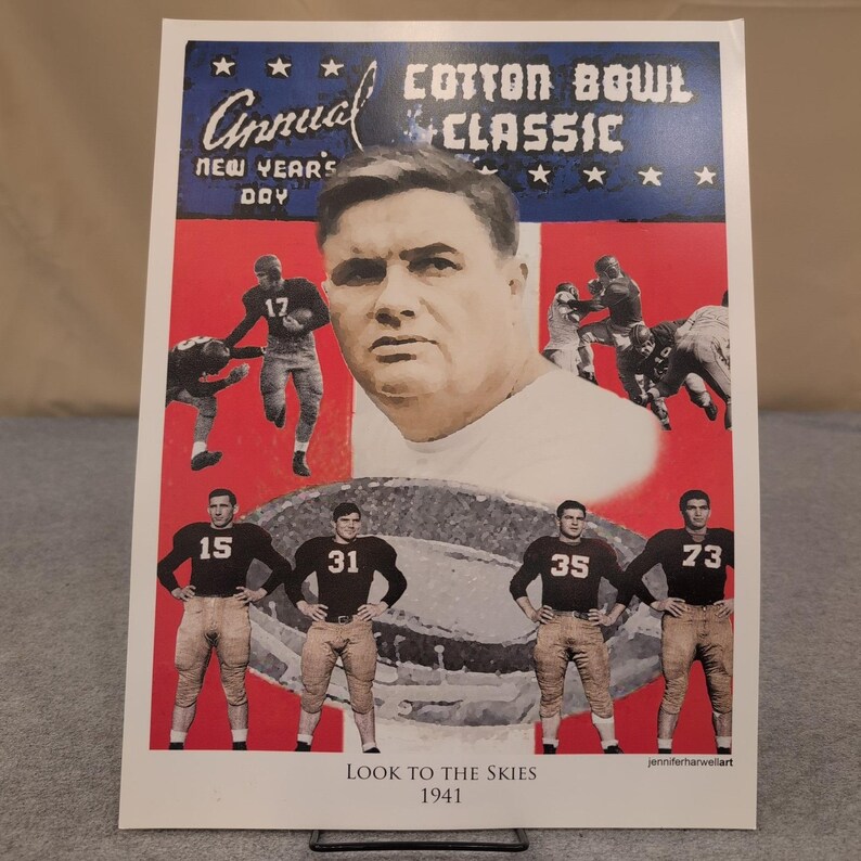 Jennifer Harwell Art History of Alabama Crimson Tide - Juego de 13 impresiones de fútbol imagen 3