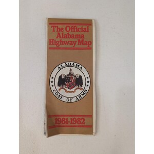 Vintage Alabama Highway Map 1981-1982 Official Travel Souvenir Collectible image 1