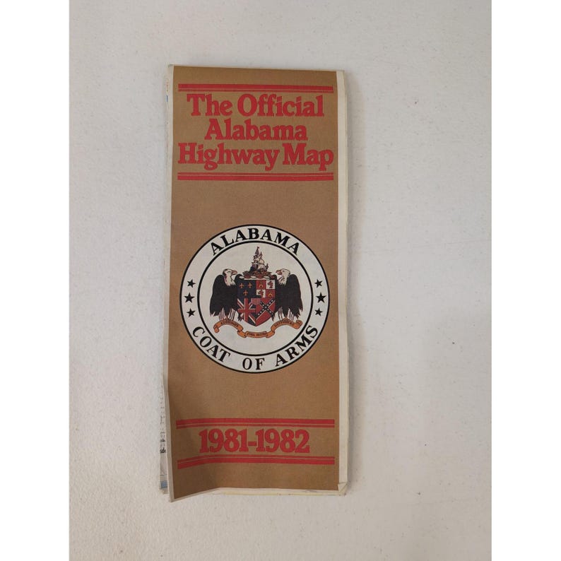 Vintage Alabama Highway Map 1981-1982 Official Travel Souvenir Collectible image 1