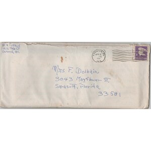 Konvolut von 13 Vintage-Briefumschlägen mit Poststempeln aus Sarasota, Florida, aus den 1950er- bis 1980er-Jahren Bild 5