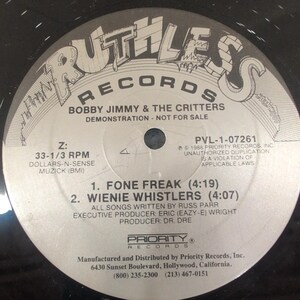 Bobby Jimmy & The Critters NY LA Rappers Vinyl Ruthless Records Dr Dre Eazy-E image 7