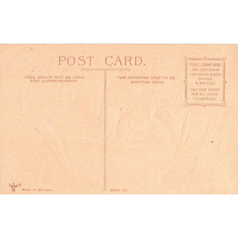 Antike Postkarte „Große Aussicht: Kätzchen im Korb“, hergestellt in Deutschland, Serie 6/1, sehr guter Zustand Bild 2