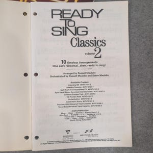 Ready to Sing Classics Volume 2 SATB Choral Music 5 Book Lot Russell Mauldin image 2