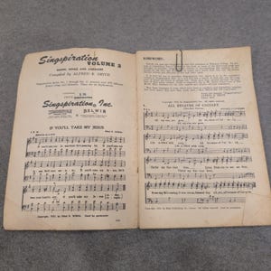 Singspiration Volume Two Gospel Songs and Choruses Alfred B Smith Vintage 1942 image 2
