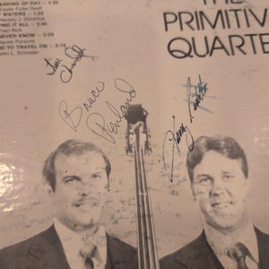 The Primitive Quartet Fallen Leaves Signed Vinyl LP Gospel Bluegrass Record VG- image 3