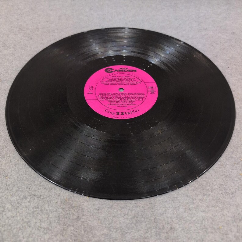 Al Goodman Orchestra For You Alone RCA Camden CAL 349 Vinyl LP Record Showtunes image 3