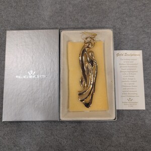 Wallace Silversmiths Mary Baby Jesus Sculpture Ornament 24 Karat Gold Finish image 4