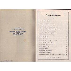 Vintage 1937 Poultry Management Handbook Larrowe Milling Co General Mills Book image 2