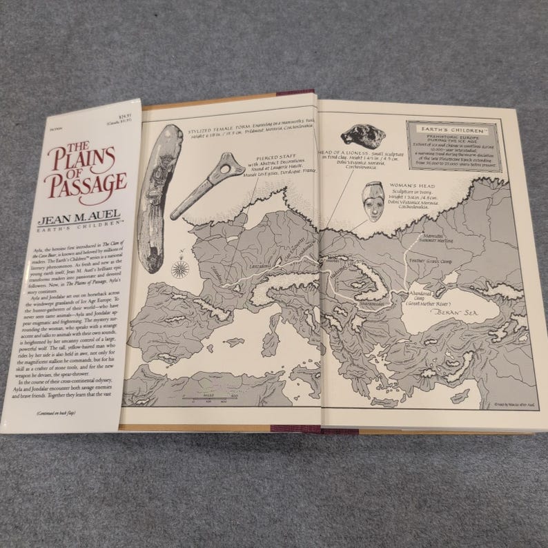 The Plains of Passage Jean M Auel First Edition, 1st Printing Hardcover Book image 2