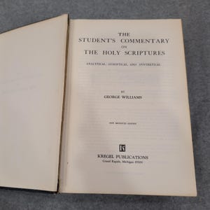 George Williams Students Commentary on the Holy Scriptures Kregel Hardcover 1971 image 4