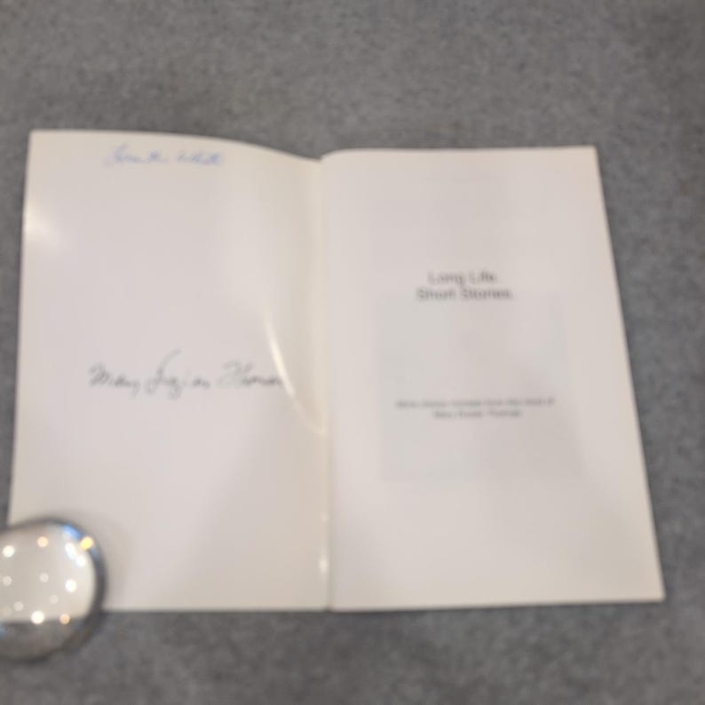 Een lang leven korte verhalen Mary Dozier Thomas Gesigneerde bloemlezing paperback memoires afbeelding 2