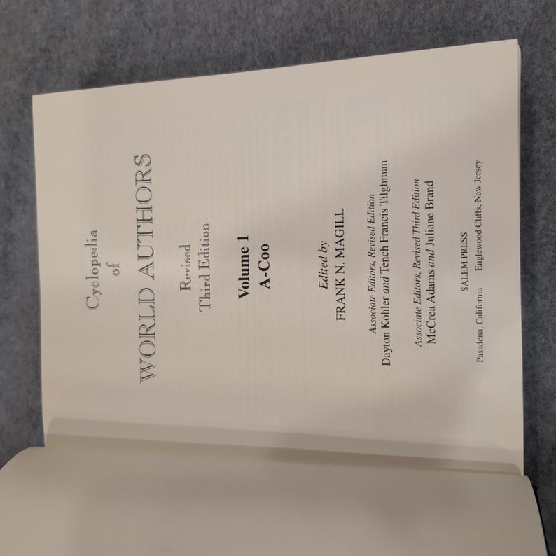 Cyclopedia of World Authors Revised Third Edition 5 Volume Set Frank Magill 1997 image 3
