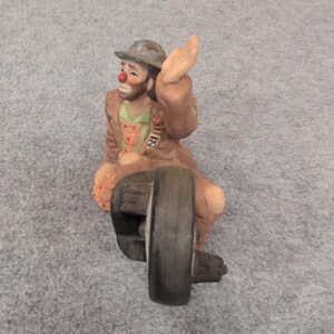 Emmett Kelly Jr Collectibles Porcelain Clown Figurine Riding Unicycle image 2