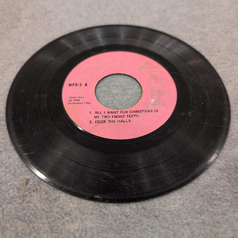 Mr Pickwick All I Want For Christmas Is My Two Front Teeth 45 RPM EP MPX-3 Vinyl image 3