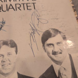 The Primitive Quartet Fallen Leaves Signed Vinyl LP Gospel Bluegrass Record VG- image 4