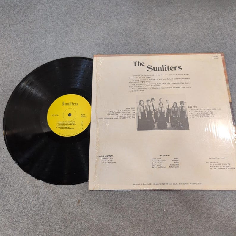 The Sunliters Vinyl LP Record S-79-1 Religious Gospel Sound of Birmingham VG image 2
