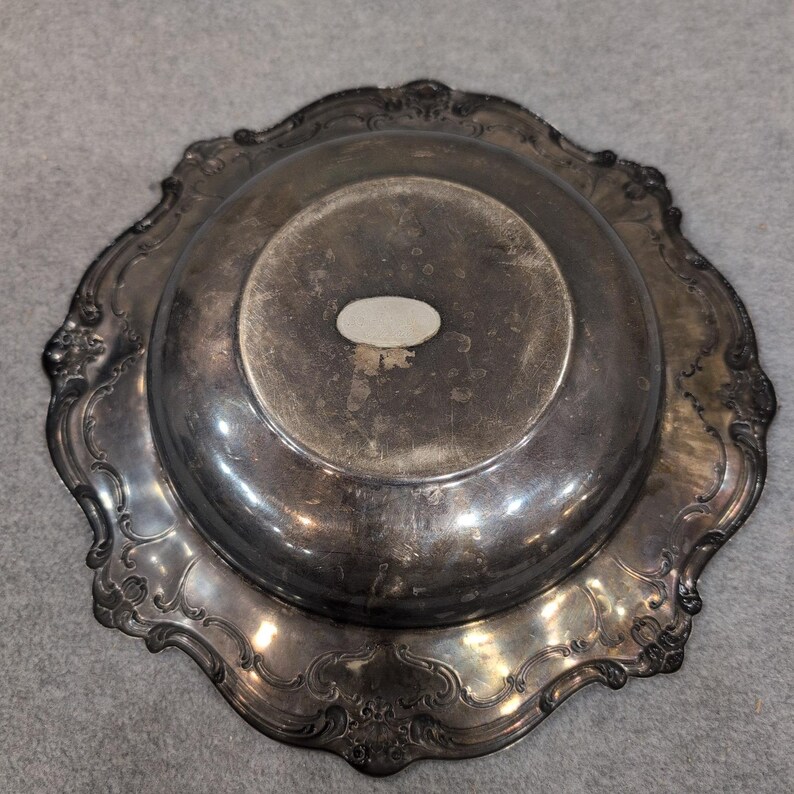 Gorham Silver Original Vintage Silverplate Chantilly Pattern Scalloped Bowl image 5