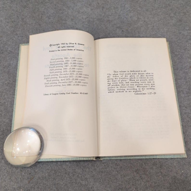 The Epistle of Paul the Apostle to the Colossians Oliver B Greene Hardcover 1980 image 4