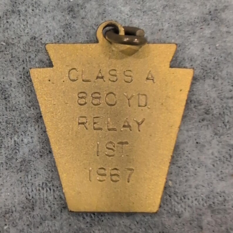 Vintage 1967 PIAA District One Championship Track Medal 1st Place 880 Yard Relay image 2