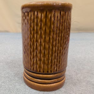 Vintage Orchids of Hawaii Tiki Mug R91 Hawaiian MCM Brown Glaze image 2