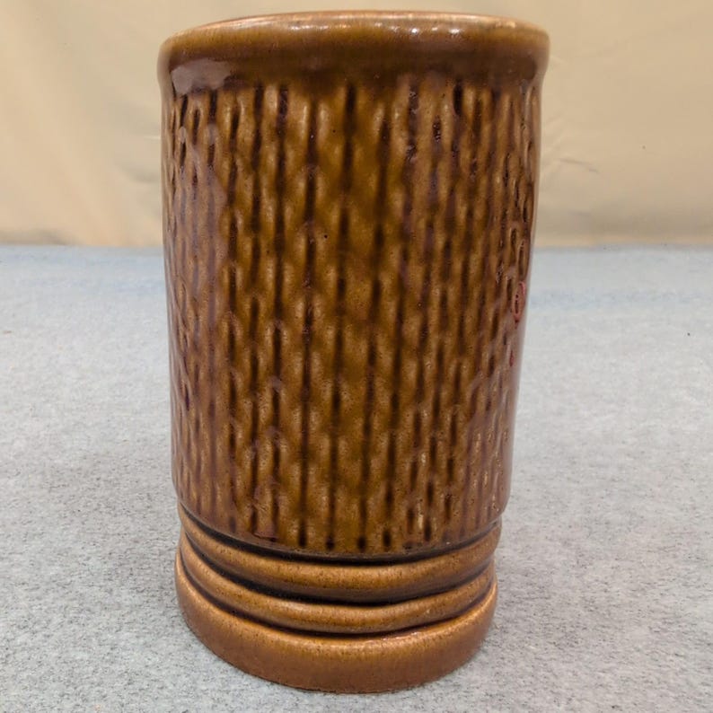 Vintage Orchids of Hawaii Tiki Mug R91 Hawaiian MCM Brown Glaze image 2