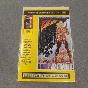 Grips Greater Mercury Comics Issue 5 6 Lot Kris Silver 1990 Silver Wolf Line image 1