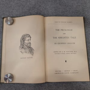 1898 Eclectic English Classics Geoffrey Chaucer The Prologue The Knightes Tale image 3