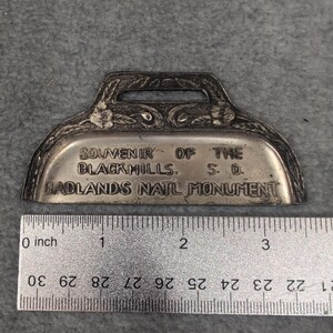 Souvenir of the Black Hills Badlands National Monument Miniature Metal Dustpan image 4