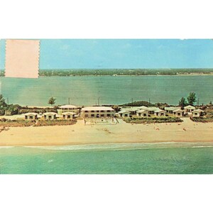 Vintage MacDonalds Villas Singer Island Riviera Beach Florida Postcard 1966 VG image 1