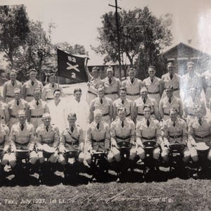 1937 Vtg Fort Bliss Texas US Army Company B Panoramic Photo 82nd Reg 2nd Btn image 7