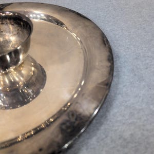 Wm A Rogers Oneida Silver Plated Chip and Dip Server Round Platter Bowl NA310 image 6