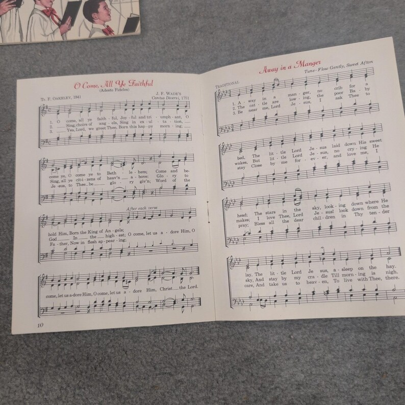 Lot of 7 Vintage 1962 John Hancock Christmas Carols Songbooks Sheet Music Choir image 3