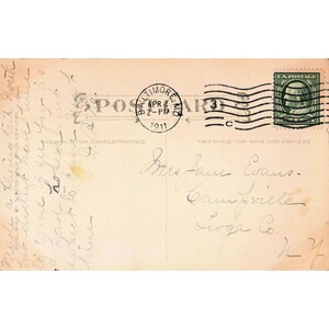 Antike Postkarte mit Blumengedicht von 1911, Poststempel Schlesinger Bros NY Baltimore MD Bild 2