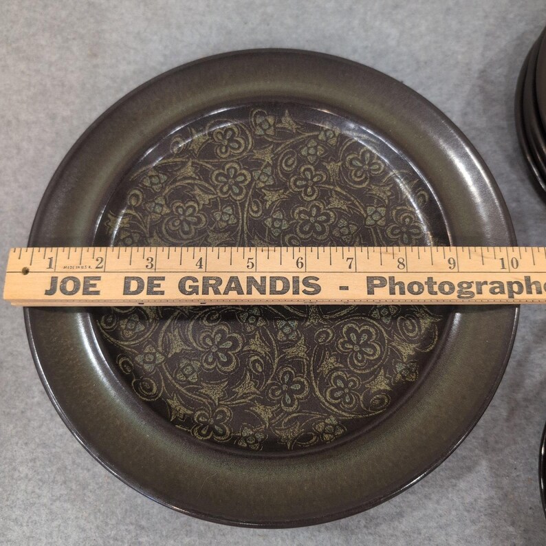 Franciscan Madeira Plates Set of 12 Dinner Salad Bread Butter Olive Green Brown image 5