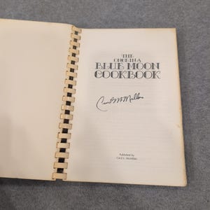 The Once In A Blue Moon Cookbook 1979 Montgomery Alabama Signed Blue Moon Inn image 2