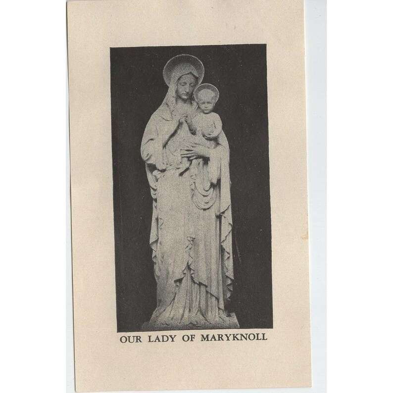 Vintage Our Lady of Maryknoll Membership Card Religious Ephemera S-326 image 1