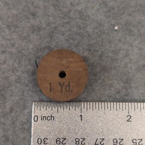Vintage Virgin Biler Penny Holder No 24 Wooden Spool Thread Wire 1 Yd image 3