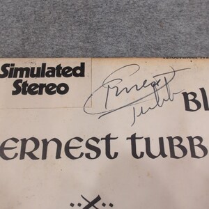 Ernest Tubb Blue Christmas Vinyl LP Decca DL 74518 Texas Troubadours Signed image 3
