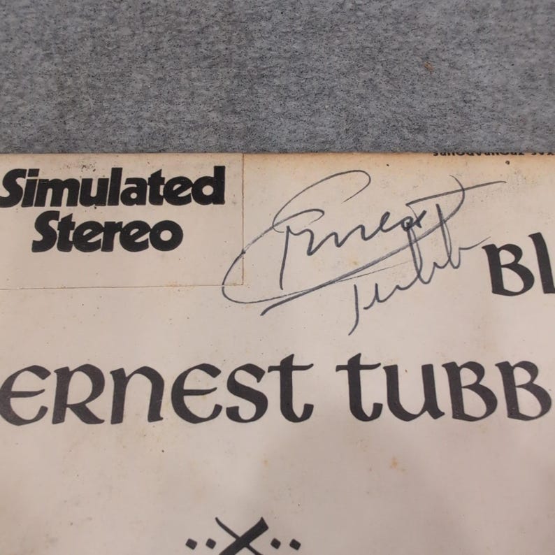 Ernest Tubb Blue Christmas Vinyl LP Decca DL 74518 Texas Troubadours Signed image 3