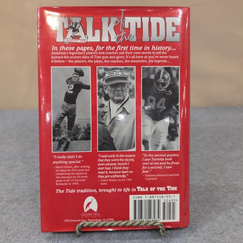 Talk of the Tide An Oral History of Alabama Football Since 1920 Signed Book image 2