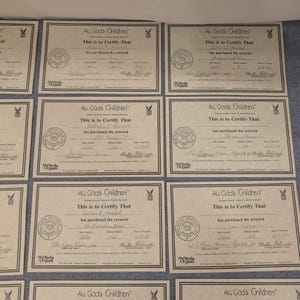 Lot of 20 All God's Children Martha Holcombe Certificates of Authenticity COA image 4