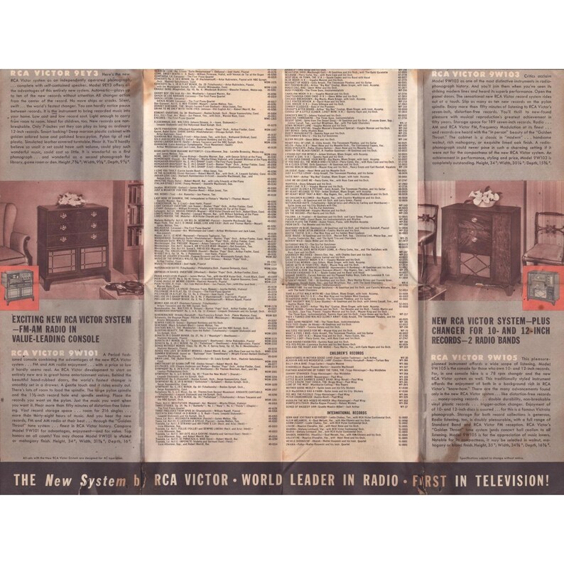 Vintage RCA Victor 45 RPM System Promotional Brochure Catalog Circa 1949 image 5