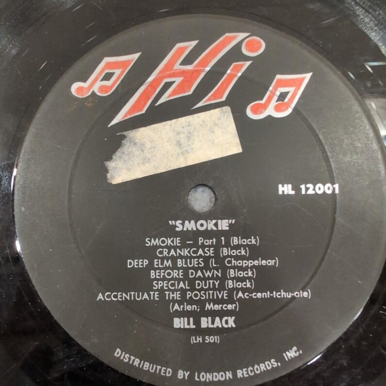 Combo vinyle LP Smokie de Bill Black Hi Records HL 12001 Rock instrumental rock image 3